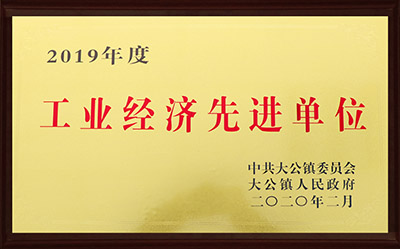 2019年度工業(yè)經(jīng)濟(jì)先進(jìn)單位